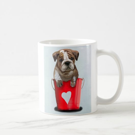 Bulldog-Eimer, Liebe rot 2 Kaffeetasse (Rechts)