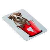 Bulldog-Eimer, Liebe rot 2 Magnet (Rechte Seite)