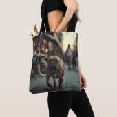 Bulldog Elegante Schultertasche Tasche (Von Nahem)
