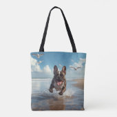 Bulldog Elegante Schultertasche Tasche (Rückseite)