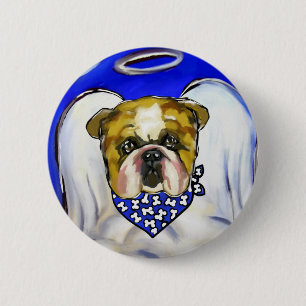 Bulldog Engel Button