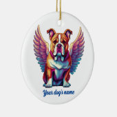 Bulldog-Engel-Dog-Gedenkstätte Keramik Ornament (Rechts)