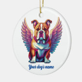 Bulldog-Engel-Dog-Gedenkstätte Keramik Ornament (Links)