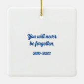 Bulldog-Engel-Dog-Gedenkstätte Keramikornament (Rückseite)