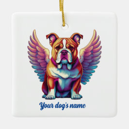 Bulldog-Engel-Dog-Gedenkstätte Keramikornament