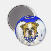 Bulldog Engel Magnet (Vorderseite/Rückseite)