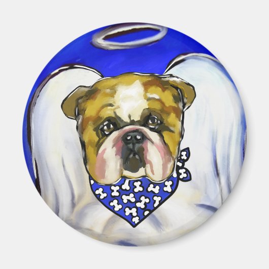 Bulldog Engel Magnet (Vorne)