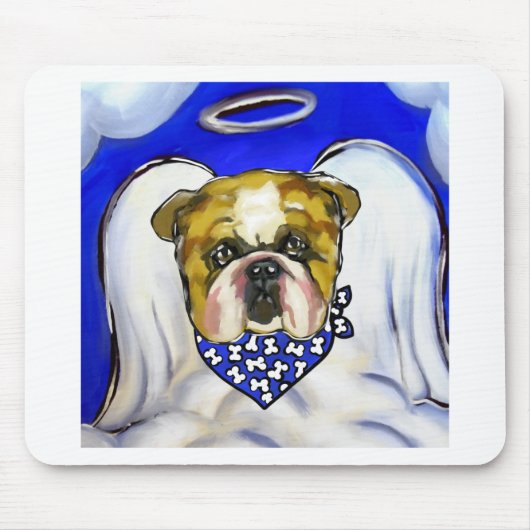 Bulldog Engel Mousepad (Vorne)