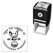 Bulldog Eying Burger Bibliotheksname Permastempel (Beispiel)
