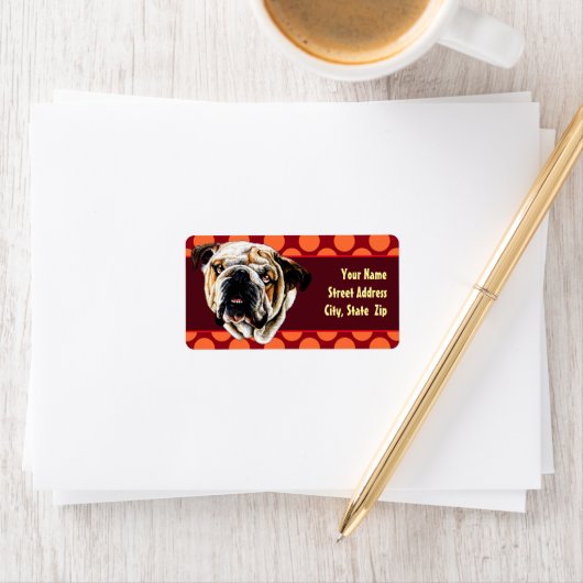 Bulldog Face Adressaufkleber (Insitu)