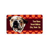 Bulldog Face Adressaufkleber (Vorne)