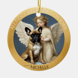 Bulldog Fagel Personalisiert Keramik Ornament