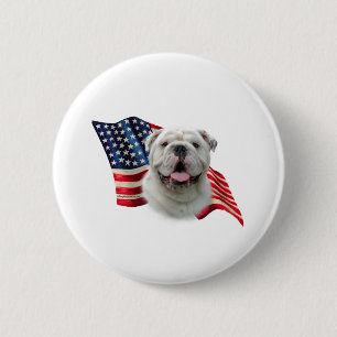 Bulldog-Fahne Button