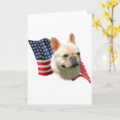 Bulldog-Fahne Karte (Gelbe Blume)