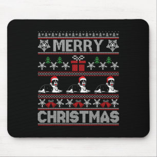 Bulldog Familie Matching Funny Ugly Weihnachten Sc Mousepad