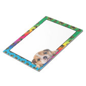 Bulldog farbenfrohe Hundekuppel Notizblock (angewinkelt)