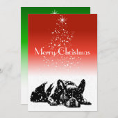 Bulldog Feiertagskarte (Vorne/Hinten)