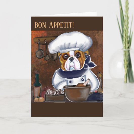 Bulldog Feiertagskarte (Vorderseite)