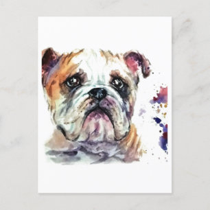 Bulldog Feiertagspostkarte