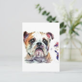 Bulldog Feiertagspostkarte (Stehend Vorderseite)