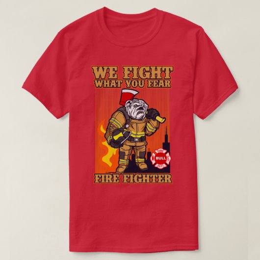 BULLDOG FIRE FIGHTER T-Shirt (Design vorne)