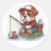 Bulldog Fishing Sticker (Vorderseite)