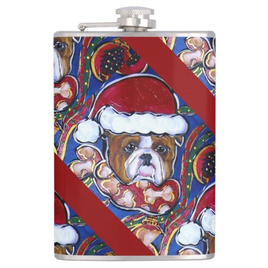 Bulldog Flachmann (Vorderseite)