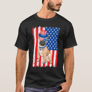 Bulldog-Flagge der USA am 4. Juli T-Shirt