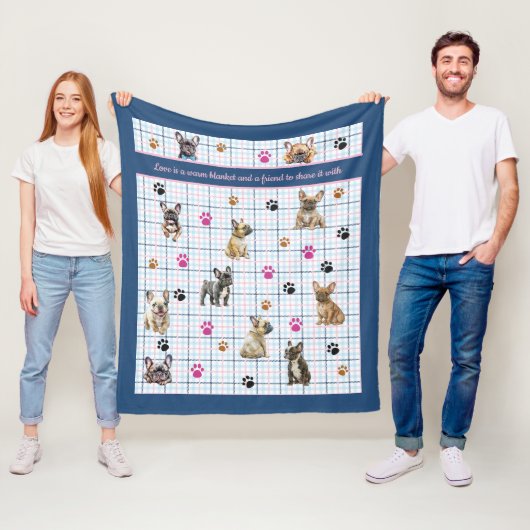 Bulldog Fleecedecke (Beispiel)