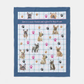 Bulldog Fleecedecke (Vorderseite)