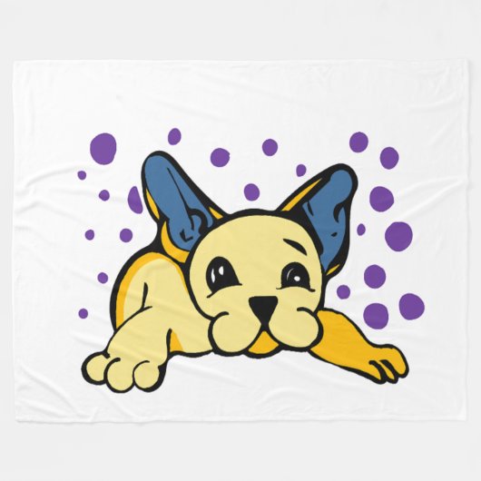 Bulldog Fleecedecke (Vorderseite (Horizontal))