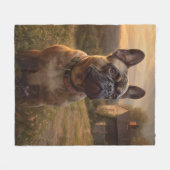 Bulldog Fleecedecke (Vorderseite (Horizontal))