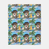 Bulldog Fleecedecke (Vorderseite)