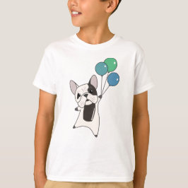 Bulldog Flies Balloons über Niedliche Tiere Hunde T-Shirt