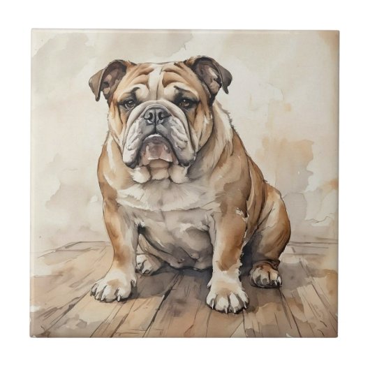 Bulldog Fliese (Vorderseite)