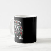 Bulldog Floral Red Rose Mens Womens  Kaffeetasse (Vorderseite Links)