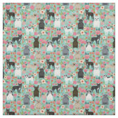 Bulldog-Floral Stoff (Muster)