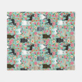 Bulldog-Florenz Fleecedecke (Vorderseite (Horizontal))