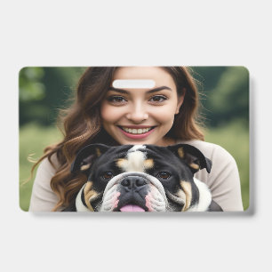Bulldog-Foto hinzufügen Personalisieren Anpassen Ausweis