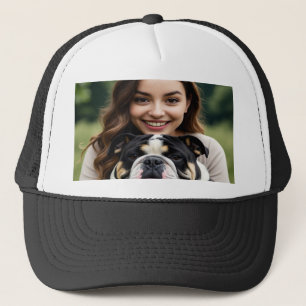 Bulldog-Foto hinzufügen Personalisieren Anpassen Truckerkappe