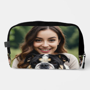 Bulldog-Foto hinzufügen Personalisieren Anpassen Waschbeutel