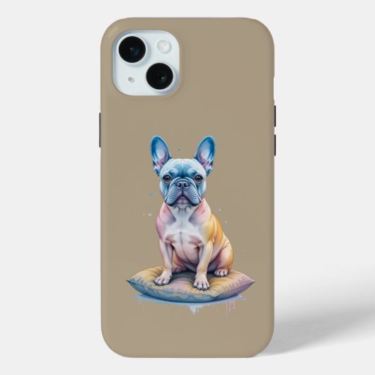 Bulldog Francés Colorido y Artístico  Case-Mate iPhone Hülle (Rückseite)