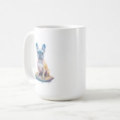 Bulldog Francés Colorido y Artístico  Kaffeetasse (Vorderseite Links)