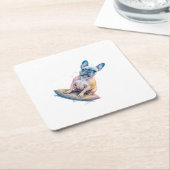 Bulldog Francés Colorido y Artístico Untersetzer (angewinkelt)