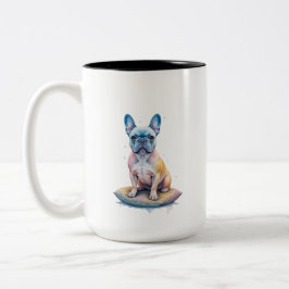 Bulldog Francés Colorido y Artístico Zweifarbige Tasse