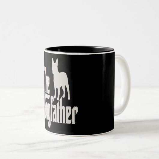 Bulldog| Franziskanerin Das Hundevater Zweifarbige Tasse (VorderseiteRechts)