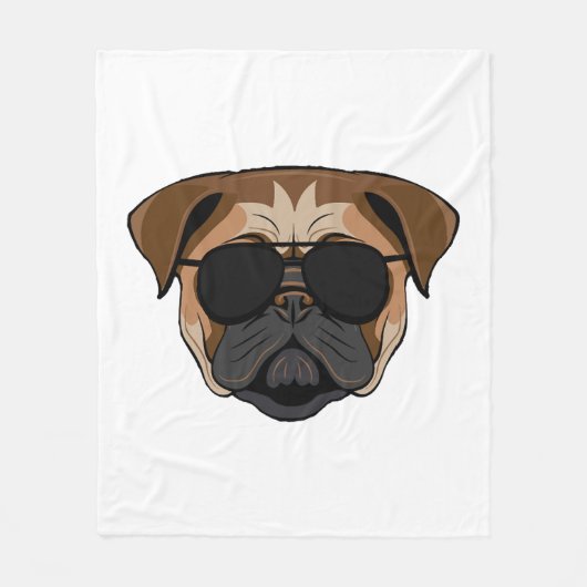 Bulldog-Freak Fleecedecke (Vorderseite)
