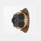 Bulldog-Freak Fleecedecke (Vorderseite (Horizontal))