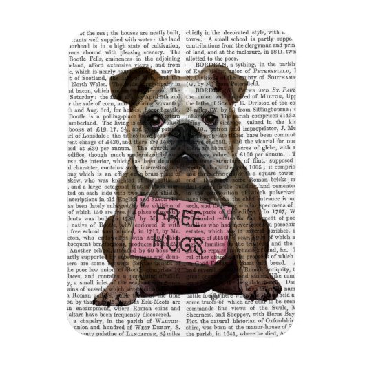 Bulldog-freie Hugs Magnet (Vertikal)