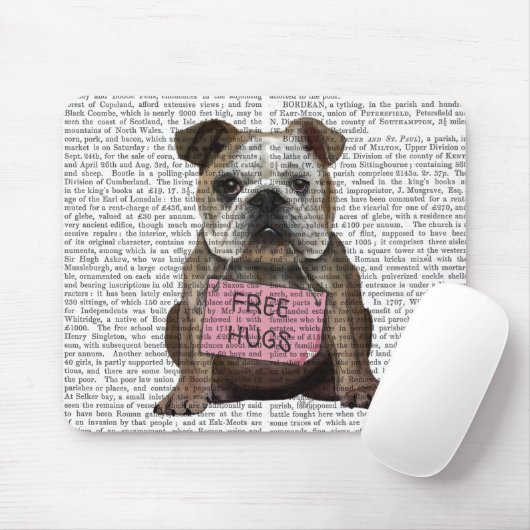 Bulldog-freie Hugs Mousepad (Mit Mouse)
